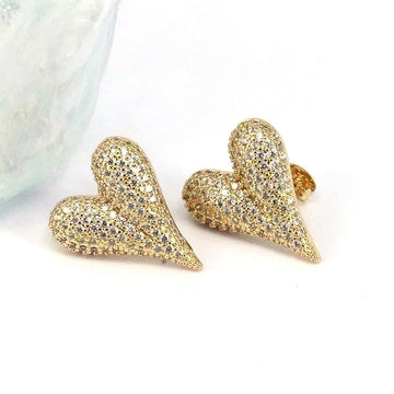 Iced Heart Earings